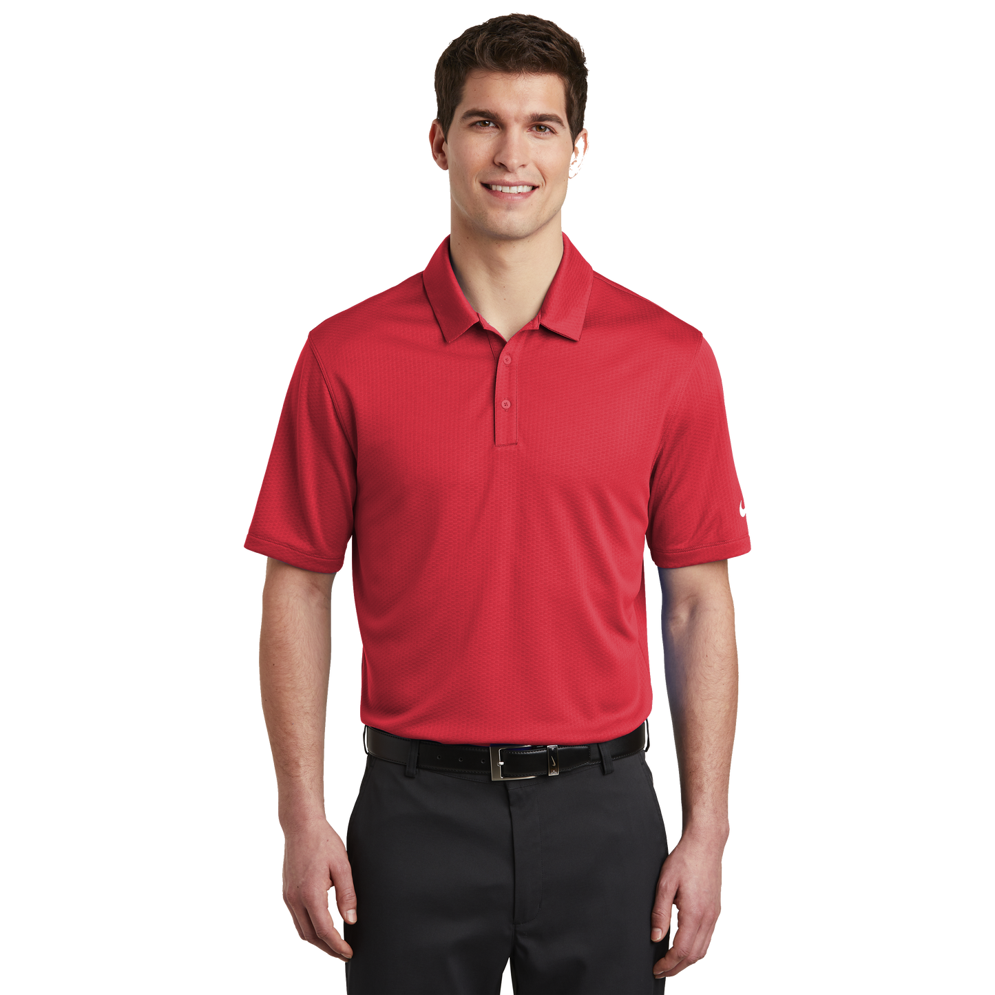 IB1907M Nike Dri-FIT Hex Textured Polo