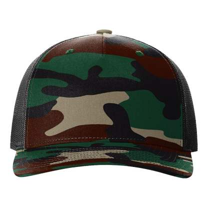 IB2415 Five-Panel Printed Trucker Cap