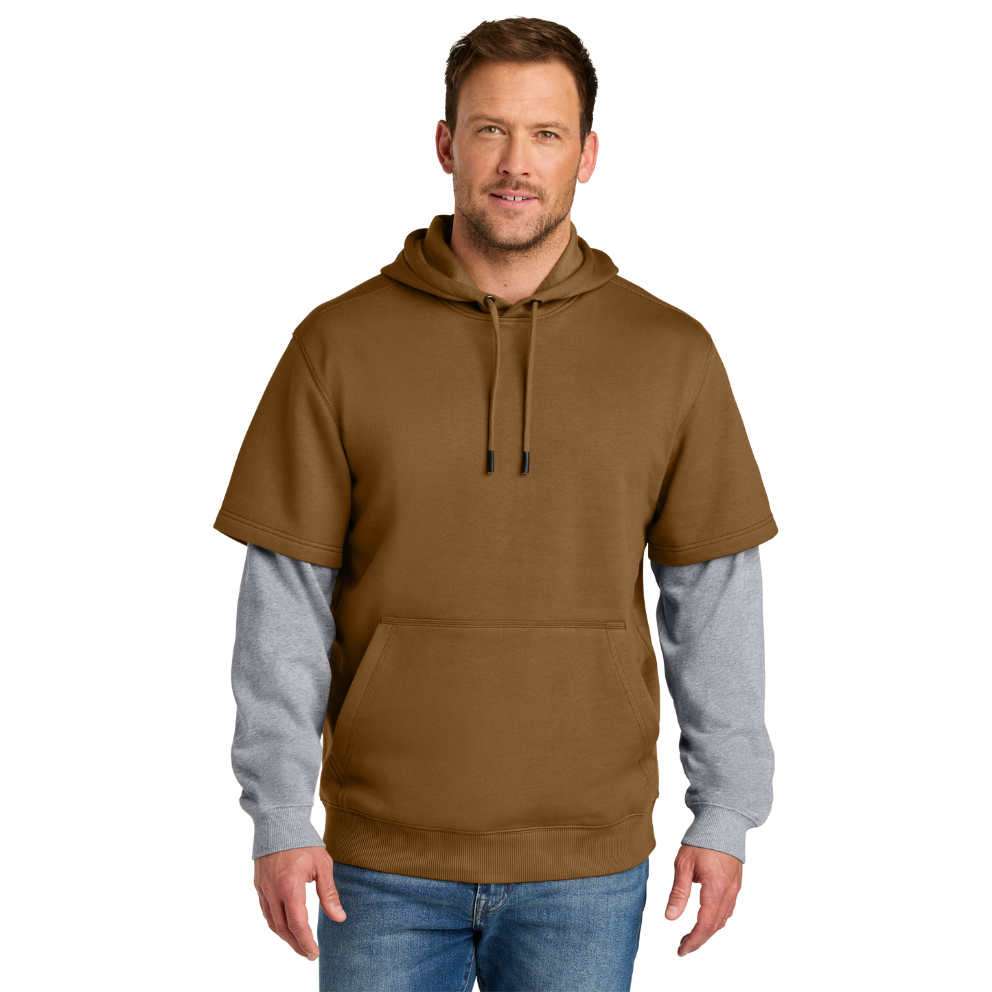IB2605  Tough Fleece Layered Hoodie