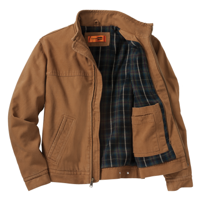 IB1501 Washed Duck Cloth Flannel-Lined Work Jacket