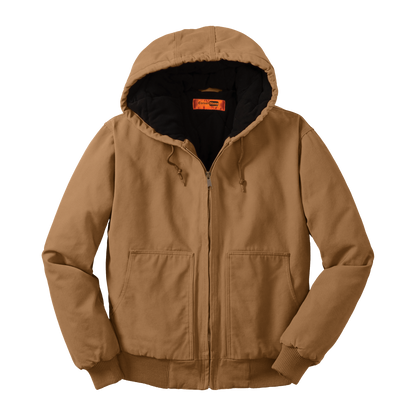 IB1502 Washed Duck Cloth Insulated Hooded Work Jacket