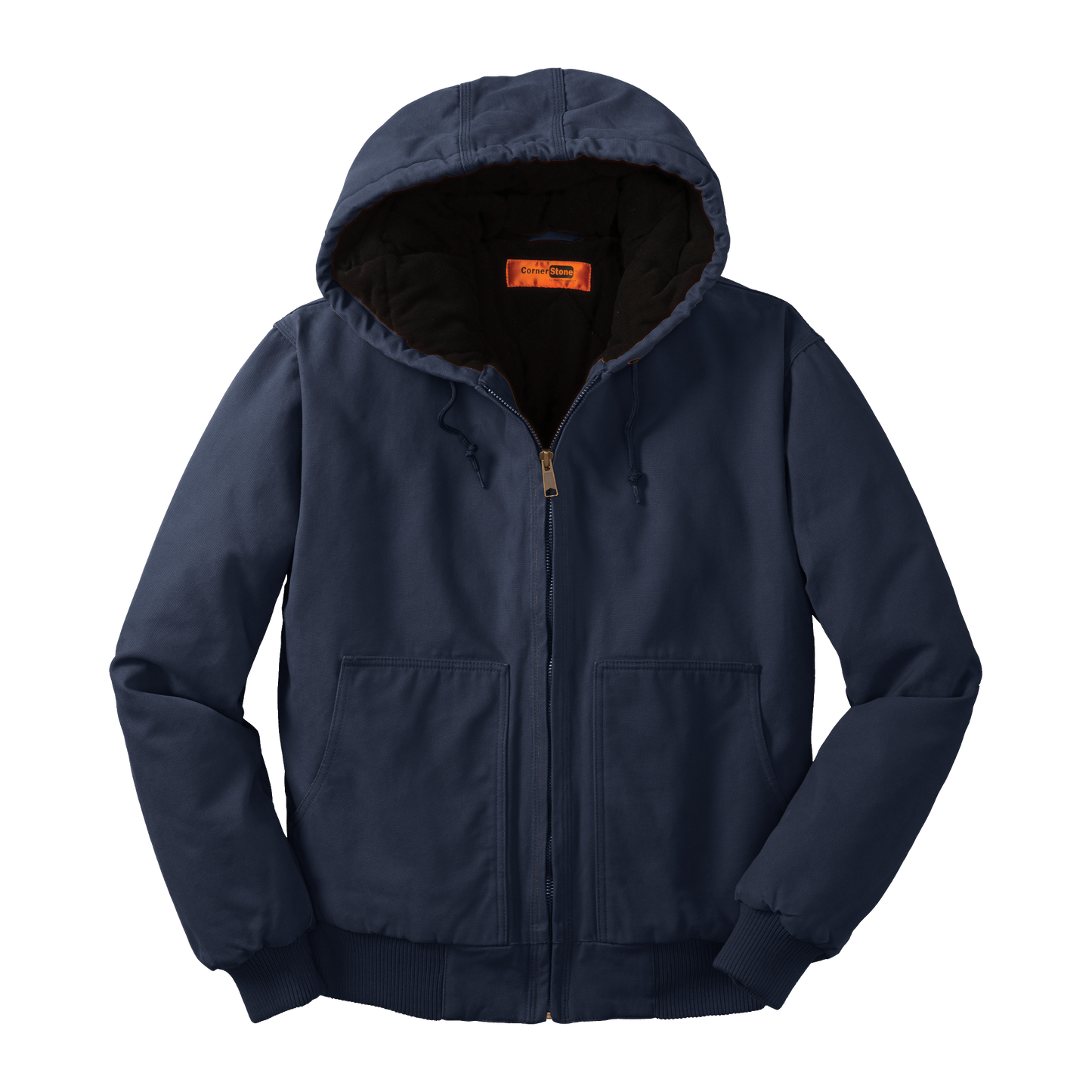 IB1502 Washed Duck Cloth Insulated Hooded Work Jacket