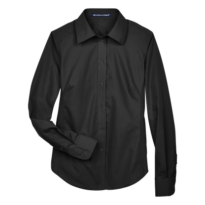 IB1708W Ladies Solid Broadcloth Shirt