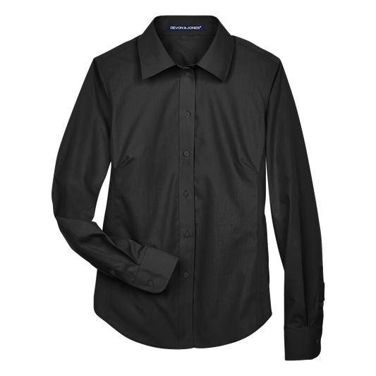 IB1708W Ladies Solid Broadcloth Shirt