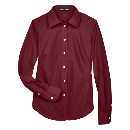 IB1708W Ladies Solid Broadcloth Shirt