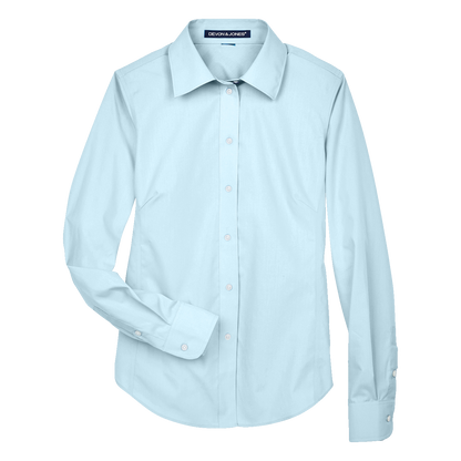 IB1708W Ladies Solid Broadcloth Shirt