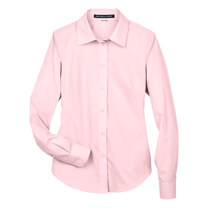 IB1708W Ladies Solid Broadcloth Shirt