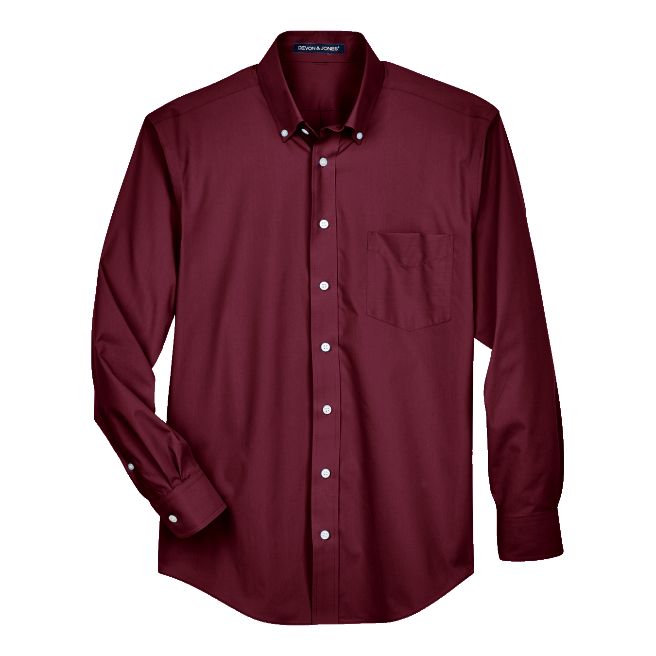 IB1708M Mens Solid Broadcloth Shirt