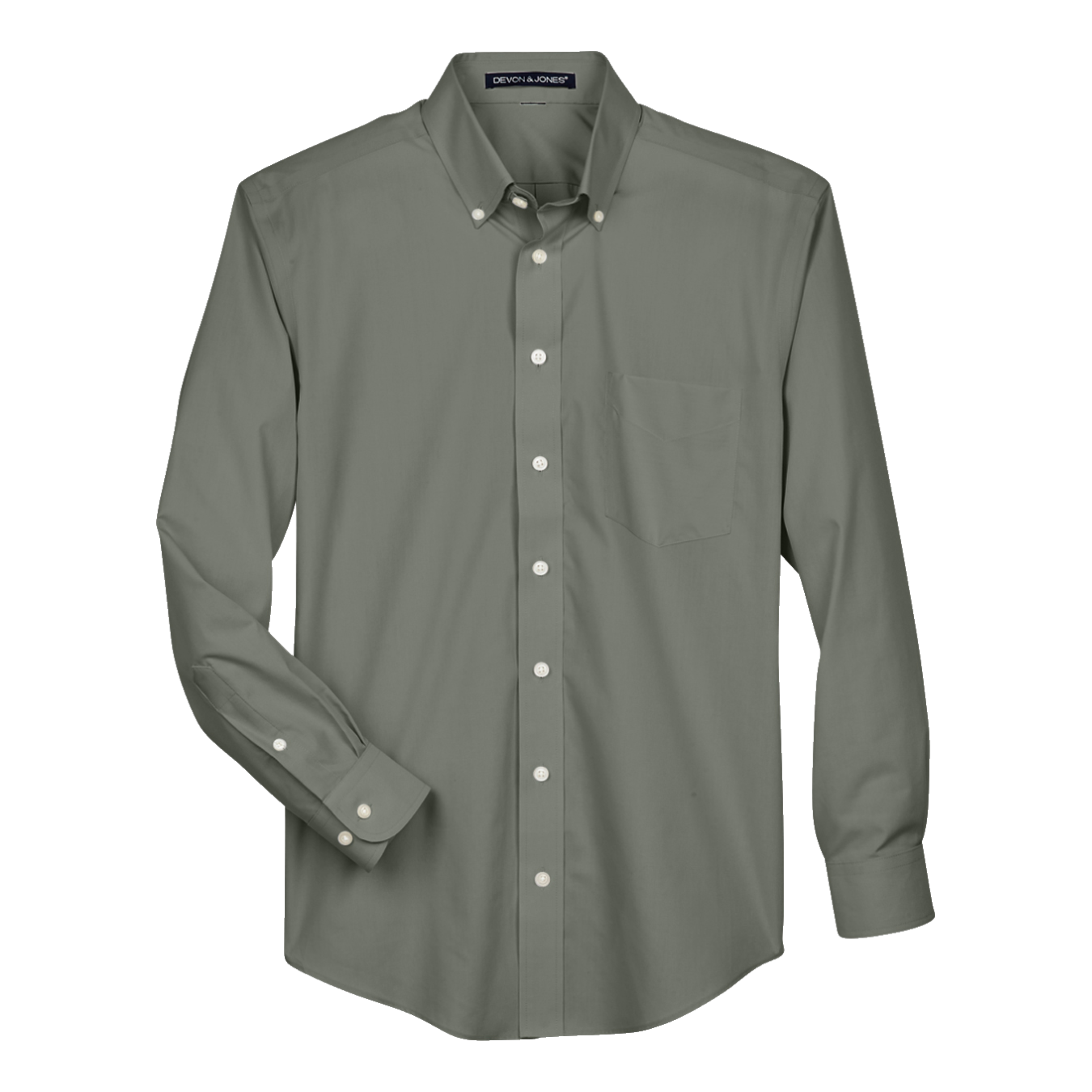 IB1708M Mens Solid Broadcloth Shirt