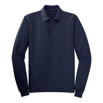 IB1405MLS Mens Silk Touch Long Sleeve Polo