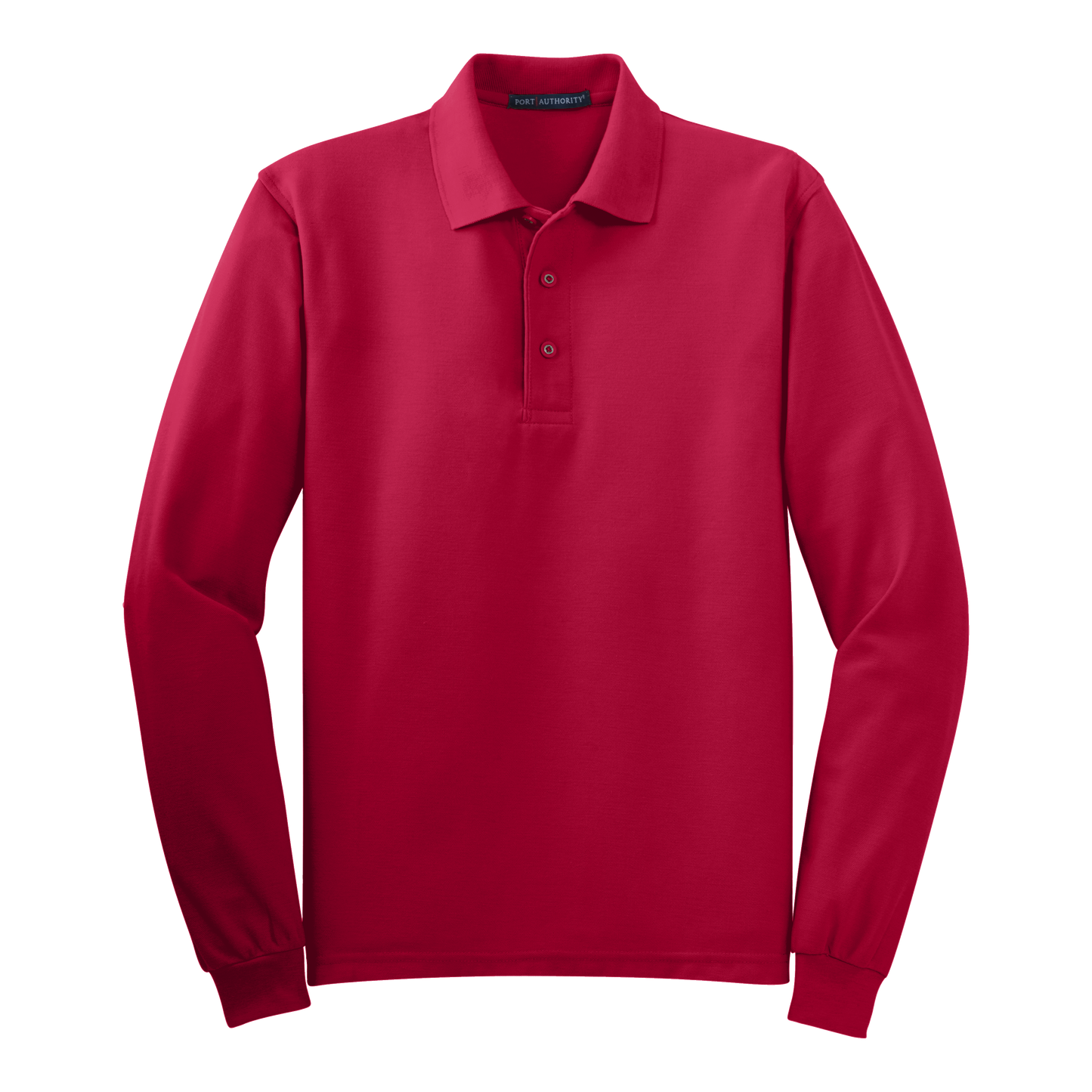 IB1405MLS Mens Silk Touch Long Sleeve Polo