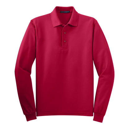 IB1405MLS Mens Silk Touch Long Sleeve Polo