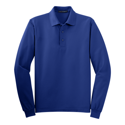 IB1405MLS Mens Silk Touch Long Sleeve Polo