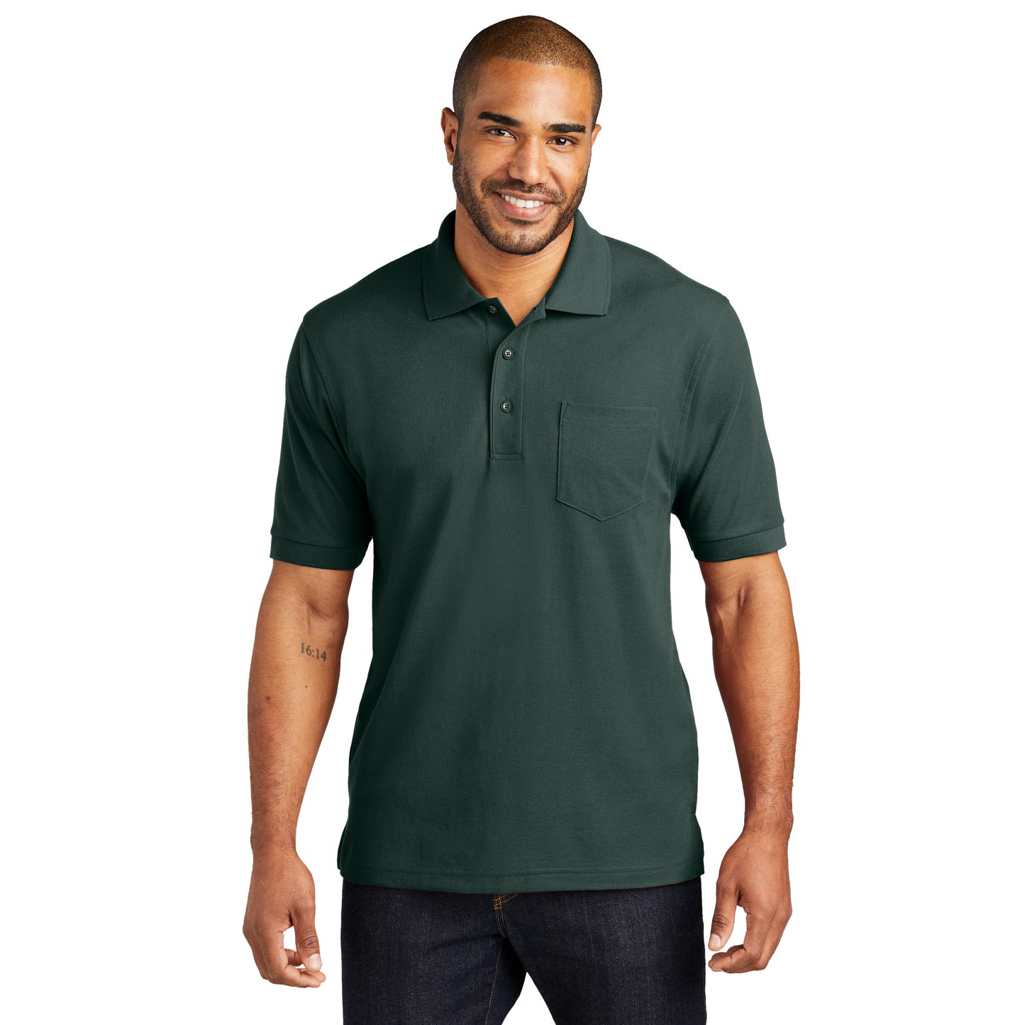 IB1405MP Mens Pocket Silk Touch Short Sleeve Polo