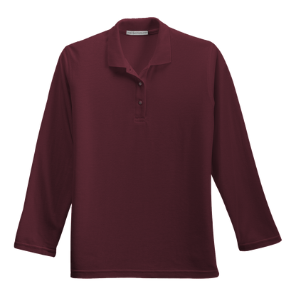 IB1405WLS Ladies Silk Touch Long Sleeve Polo