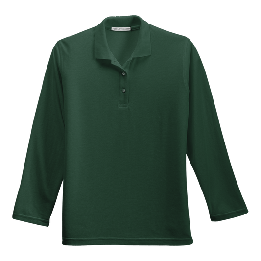 IB1405WLS Ladies Silk Touch Long Sleeve Polo