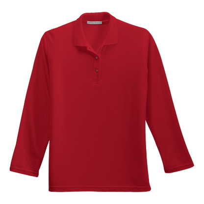 IB1405WLS Ladies Silk Touch Long Sleeve Polo