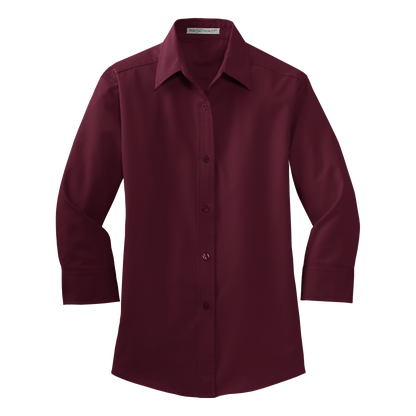 IB1402W34 Ladies Easy Care 3/4 Sleeve Shirt