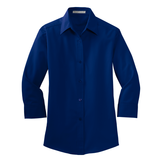 IB1402W34 Ladies Easy Care 3/4 Sleeve Shirt