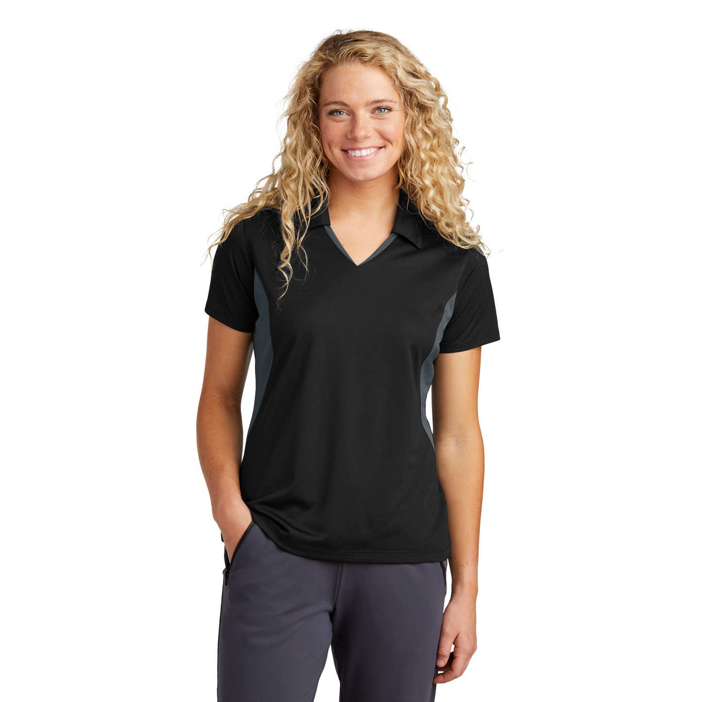 IB1706W Ladies Side Blocked Mircopique Polo