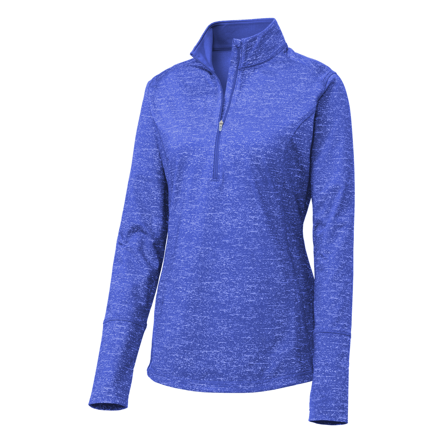 IB1906W  Ladies Stretch Reflective Heather 1/2-Zip Pullover