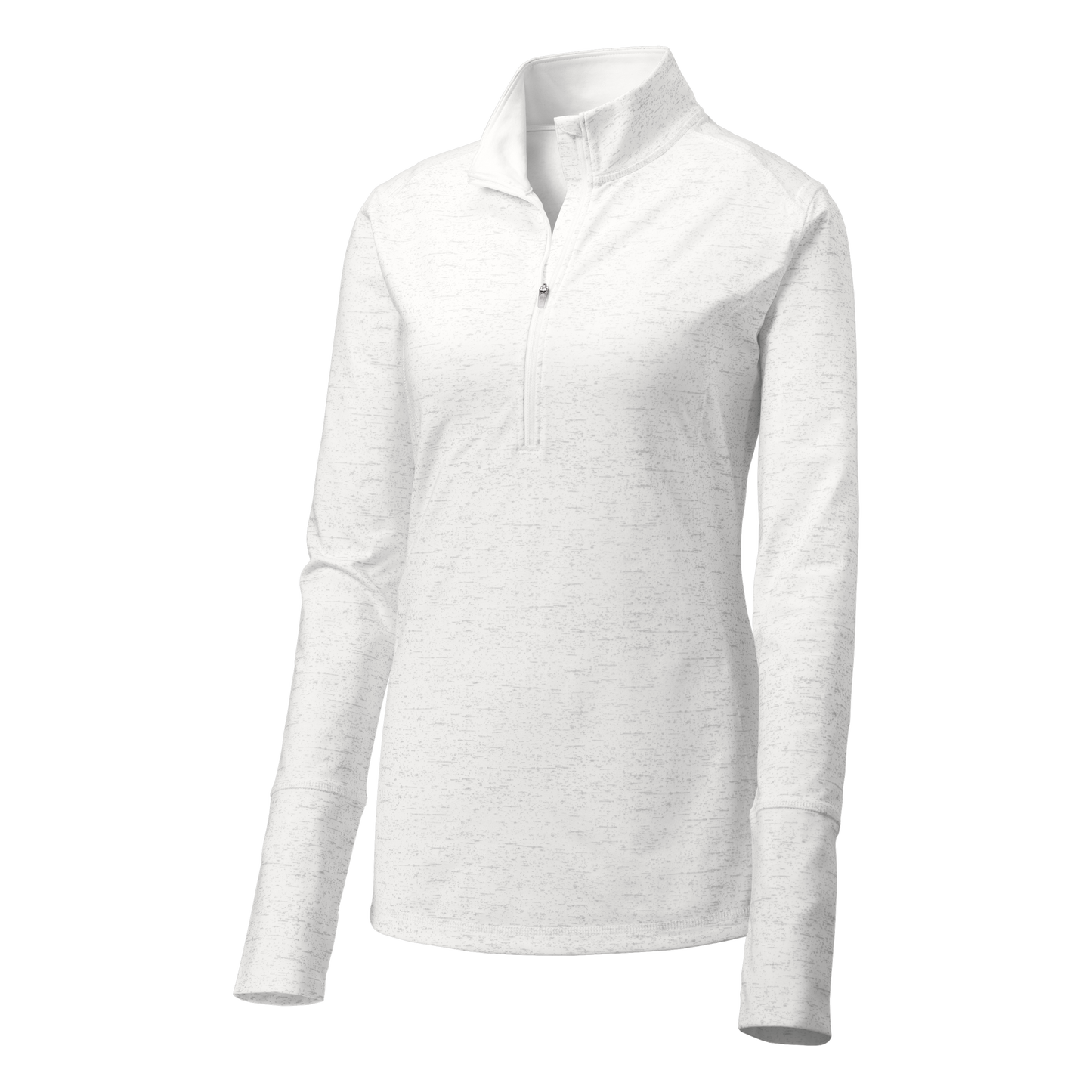 IB1906W  Ladies Stretch Reflective Heather 1/2-Zip Pullover