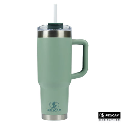 PL1008 Pelican Porter 40 oz. Recycled Double Wall Stainless Steel Travel Tumbler