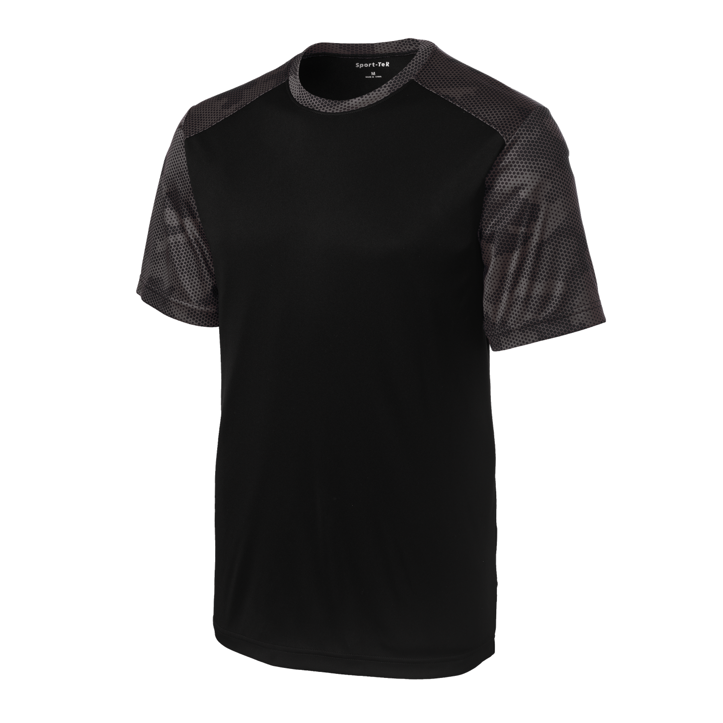 IB1603M Mens CamoHex Colorblock Tee