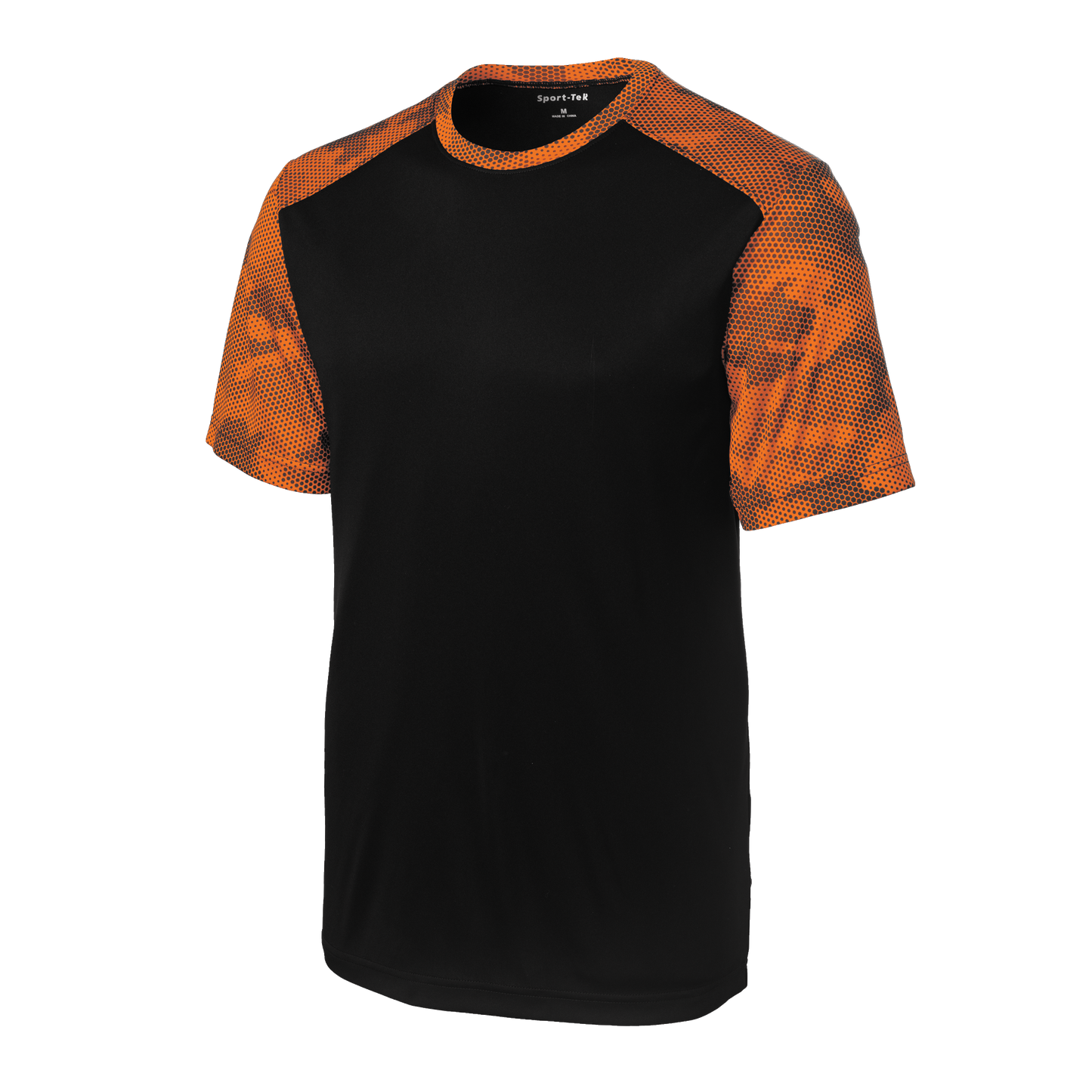 IB1603M Mens CamoHex Colorblock Tee