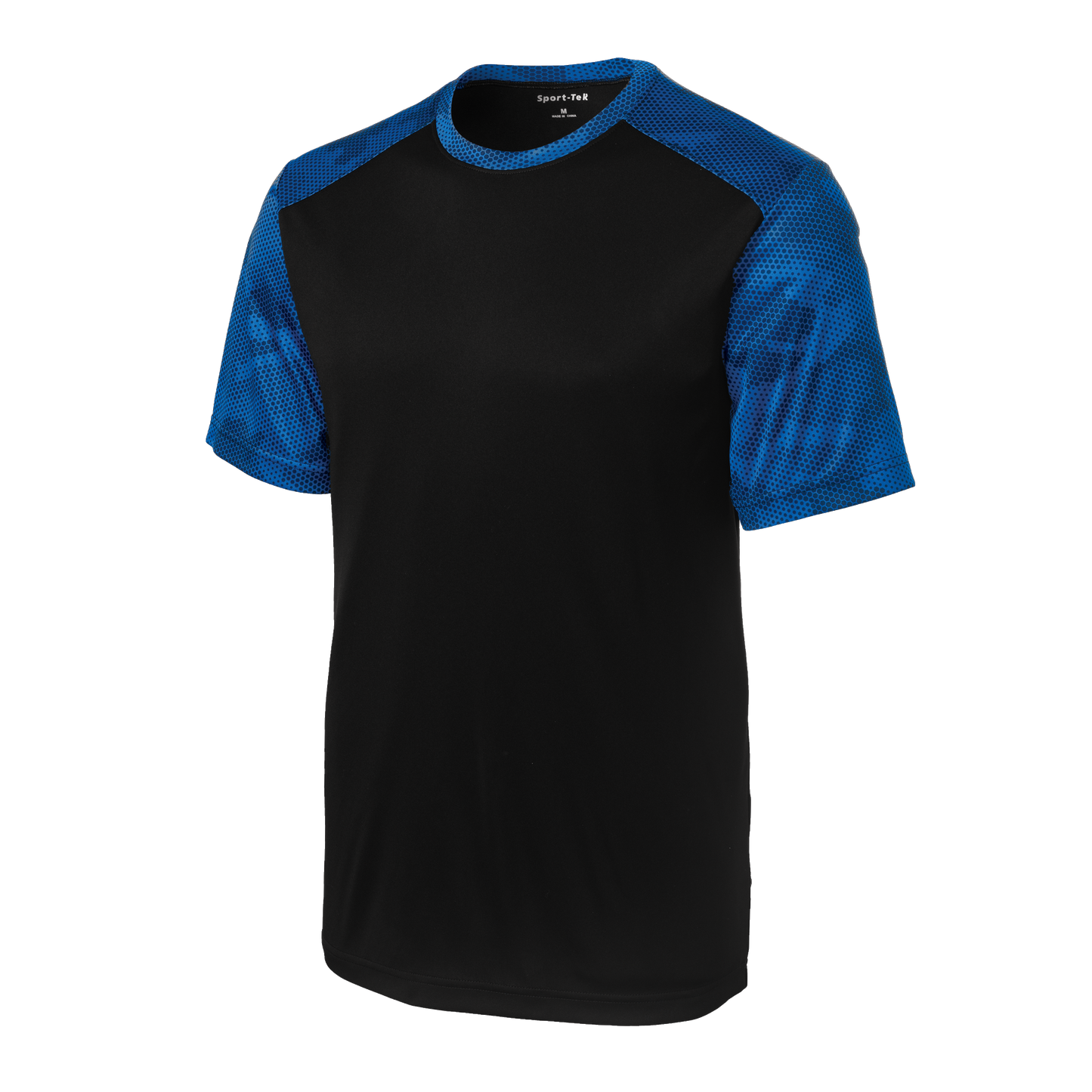 IB1603M Mens CamoHex Colorblock Tee