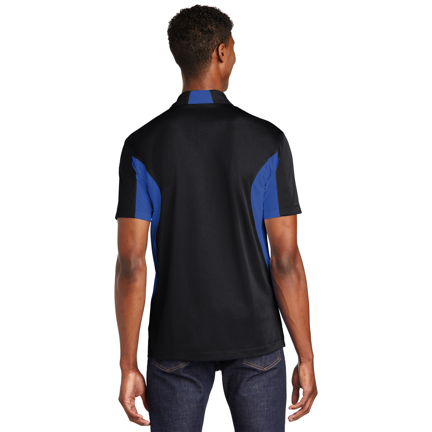 IB1706M Mens Side Blocked Mircopique Polo