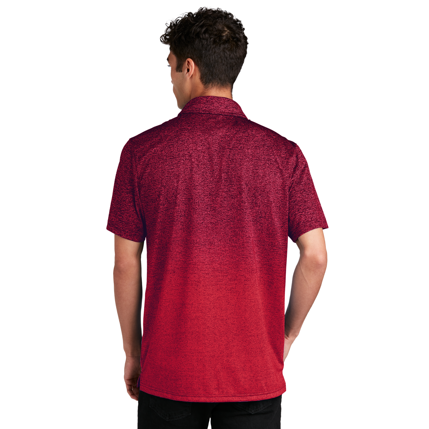 IB1909 Mens Ombre Heather Polo