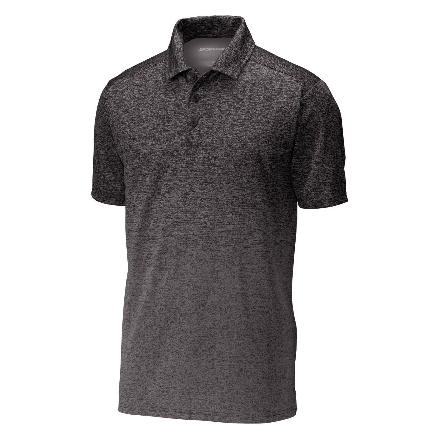 IB1909 Mens Ombre Heather Polo