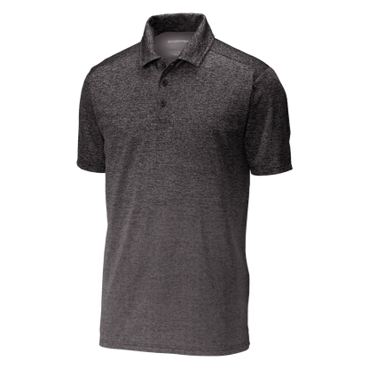 IB1909 Mens Ombre Heather Polo