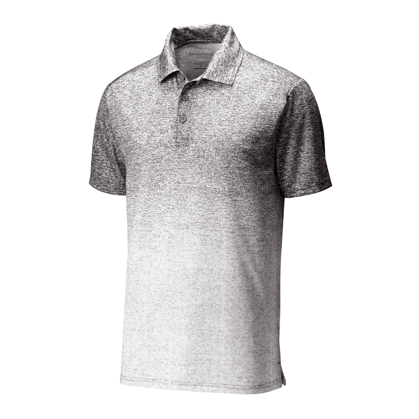 IB1909 Mens Ombre Heather Polo