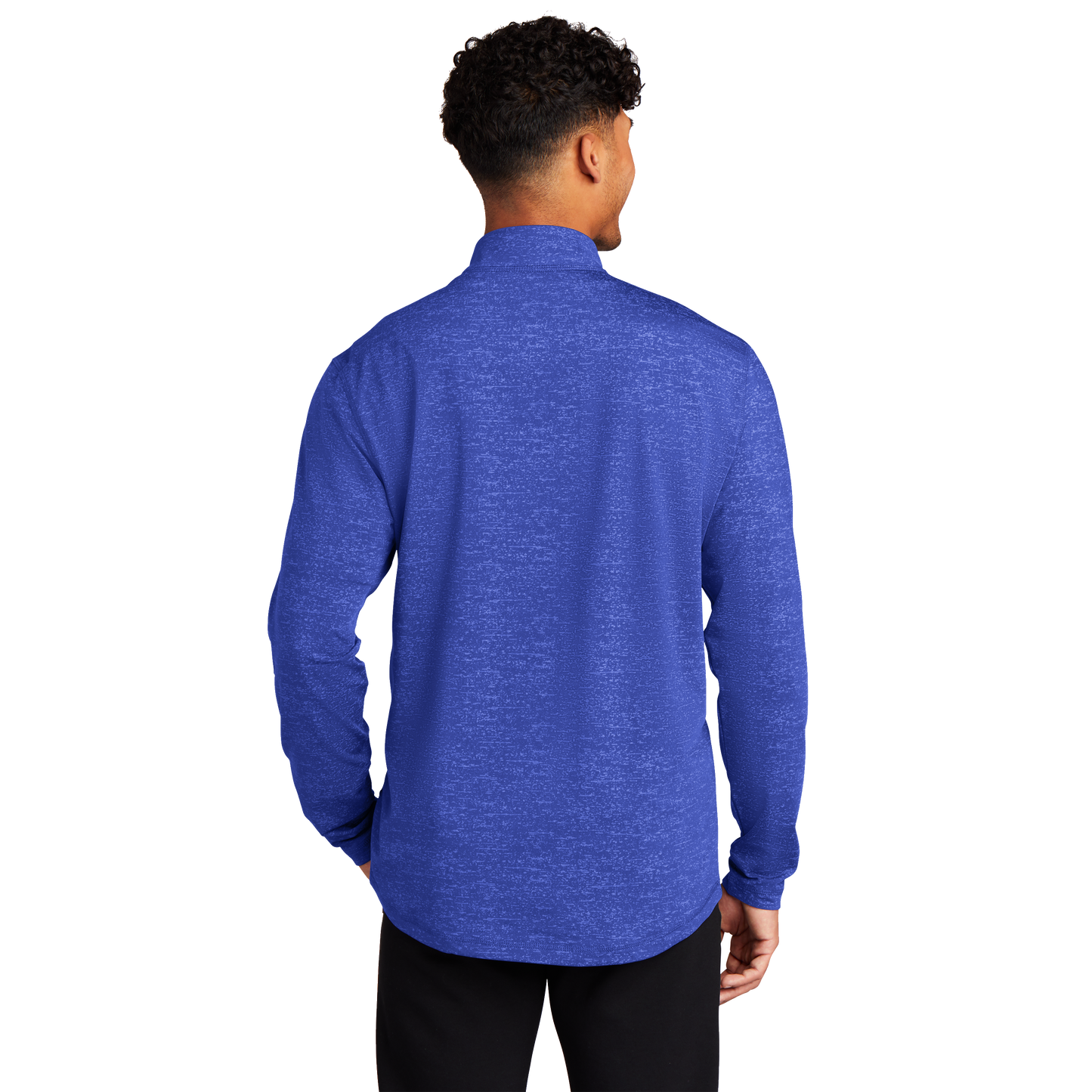 IB1906M Mens Stretch Reflective Heather 1/2-Zip Pullover