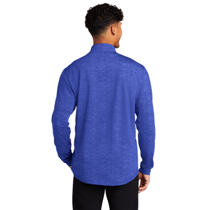 IB1906M Mens Stretch Reflective Heather 1/2-Zip Pullover