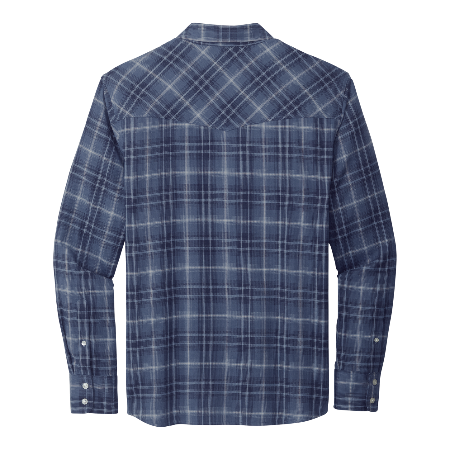 IB2517M Long Sleeve Ombre Plaid Shirt