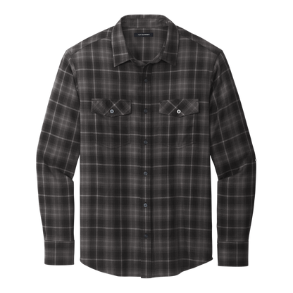 IB2517M Long Sleeve Ombre Plaid Shirt