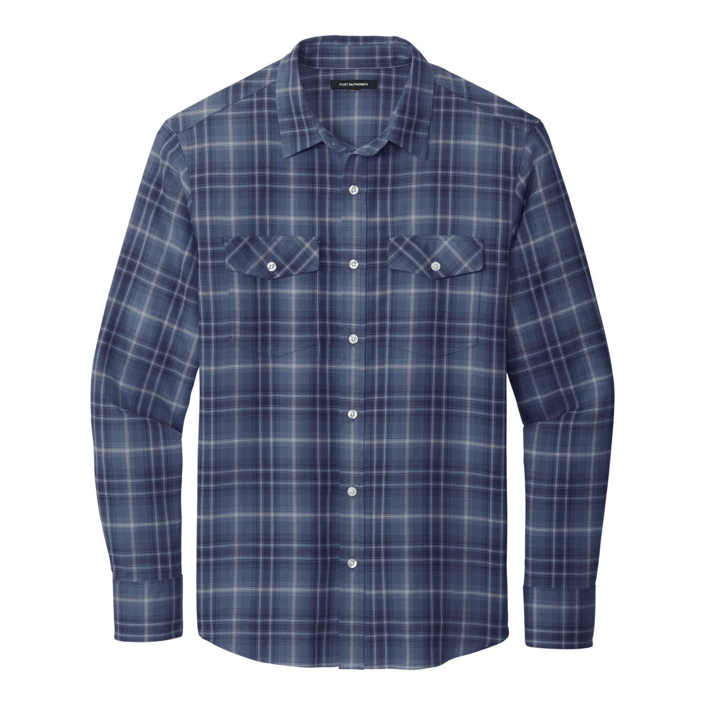 IB2517M Long Sleeve Ombre Plaid Shirt