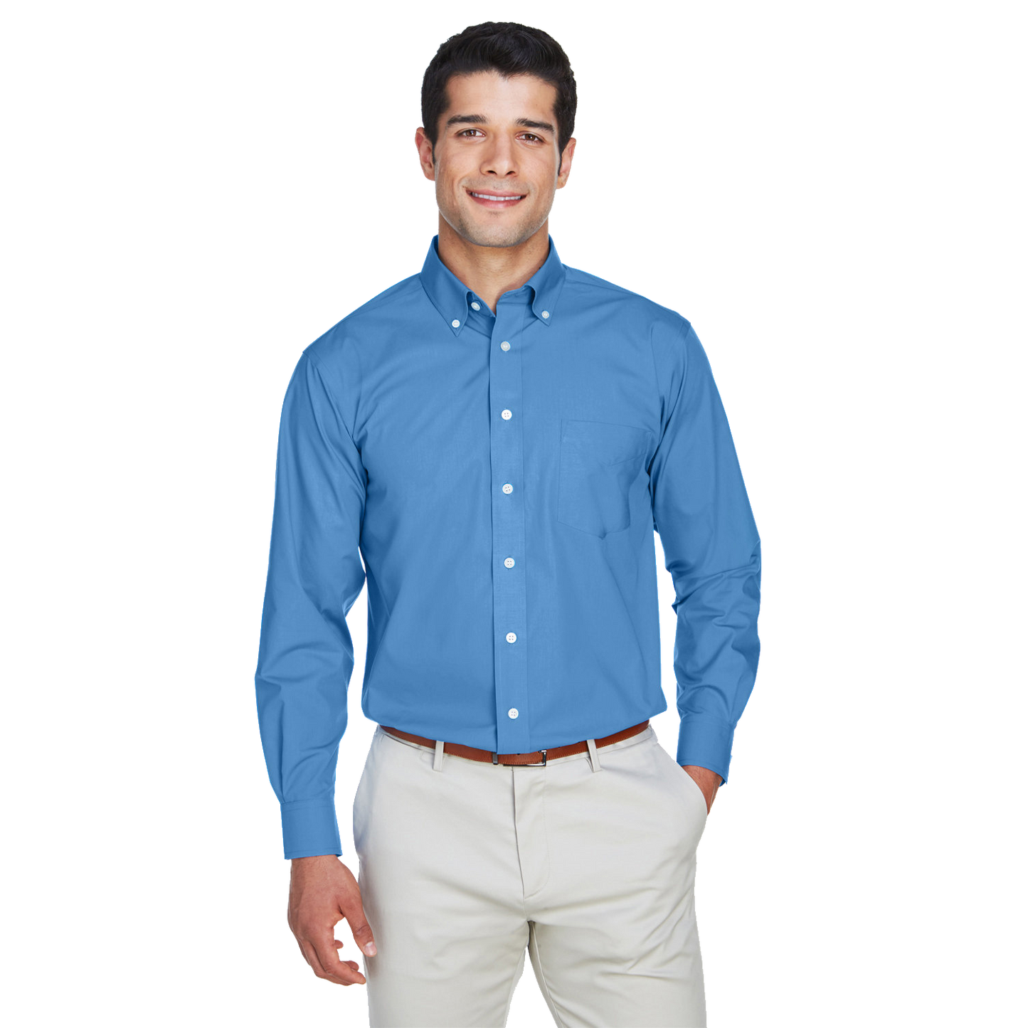 IB1708M Mens Solid Broadcloth Shirt